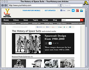 Your History: The History of Space Suits Page