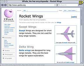 Upedia, the Free Encyclopedia: Rocket Wings Page