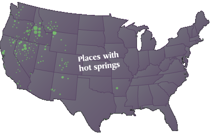 Places with hot springs