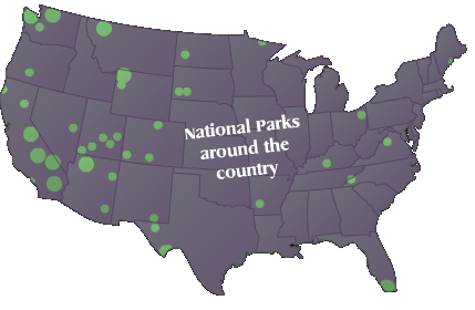 National Parks around the country